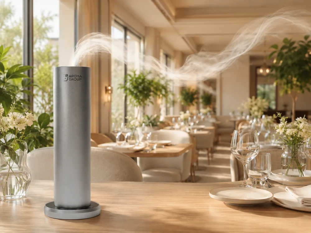 Обеденный зал ресторана с аппаратом AROMAGROUP Cafe 400
